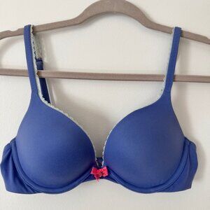 Victoria's Secret Bra Body by Victoria Push Up Periwinkle Lace Sz 32C